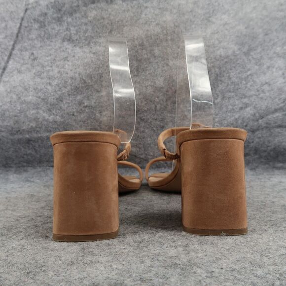 Steve Madden Shoes Womens 10 Sandal Mule Pumps Double Strap Leather Brown Lilah - Picture 5 of 12